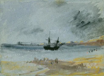 Ship Aground, Brighton, 1830